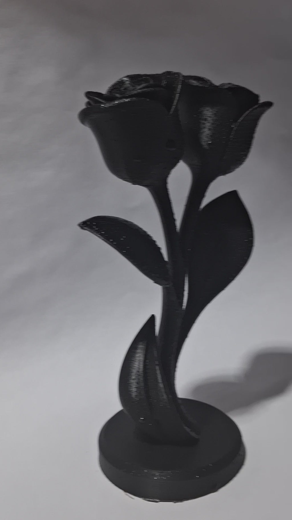 3D black rose