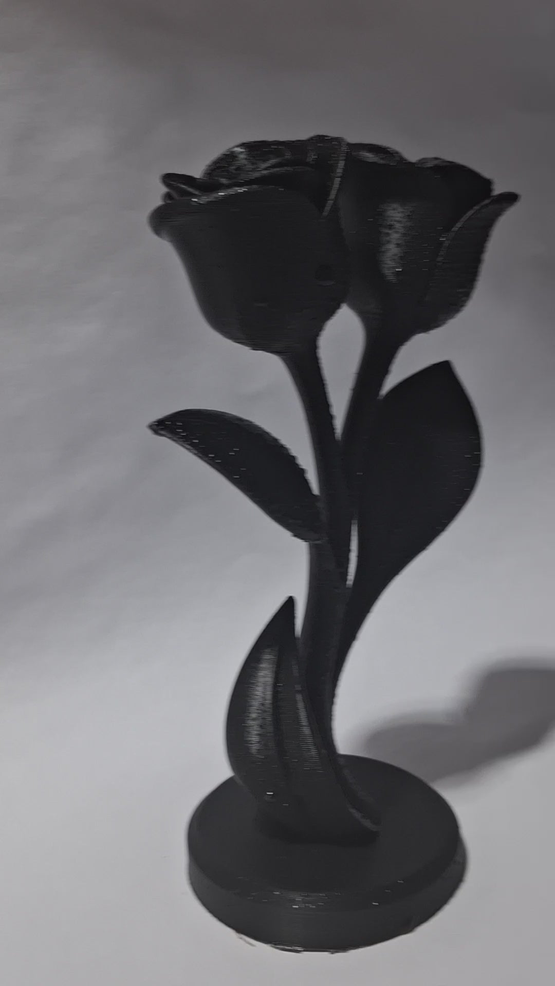 3D black rose