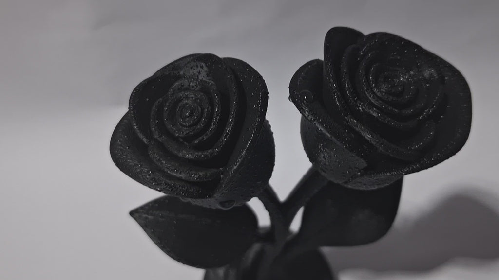 3D black rose