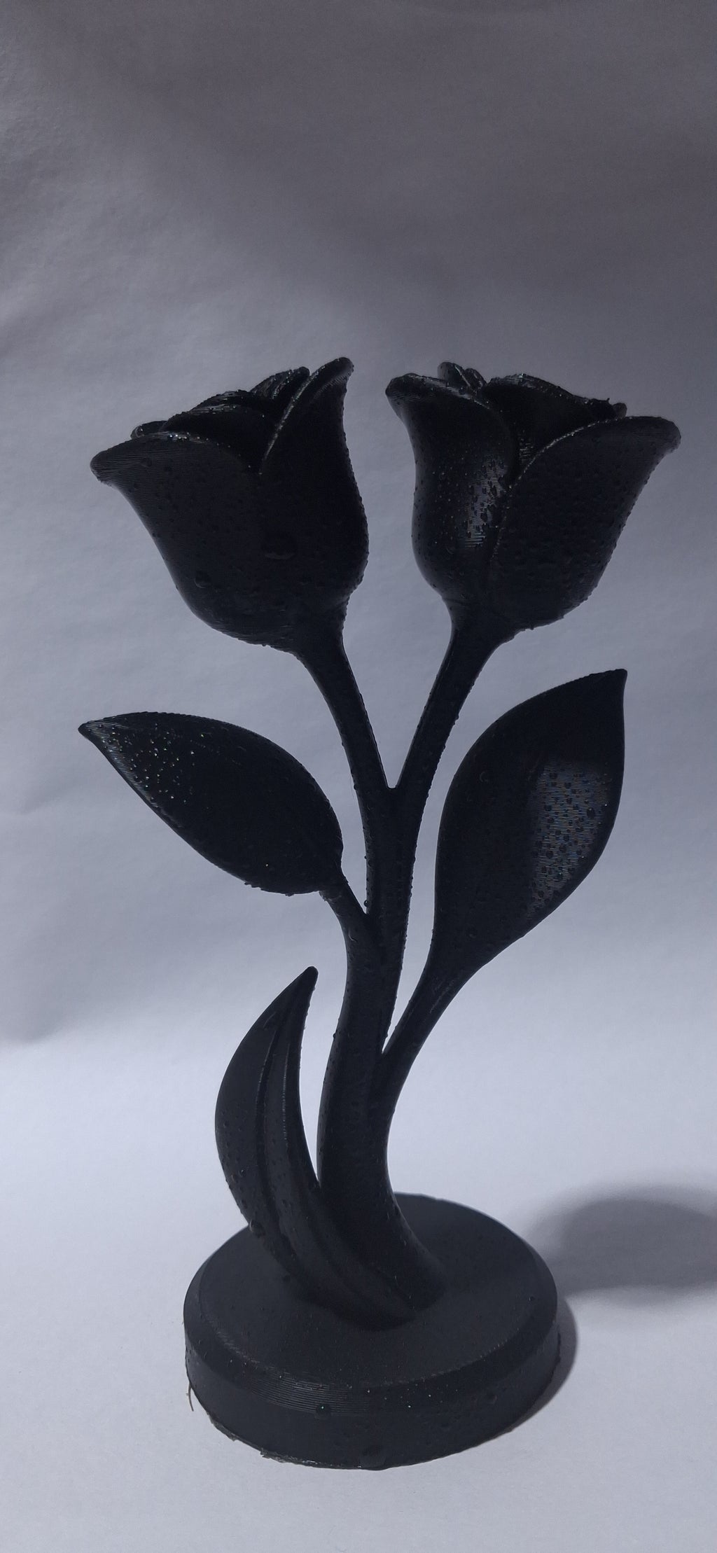 3D black rose