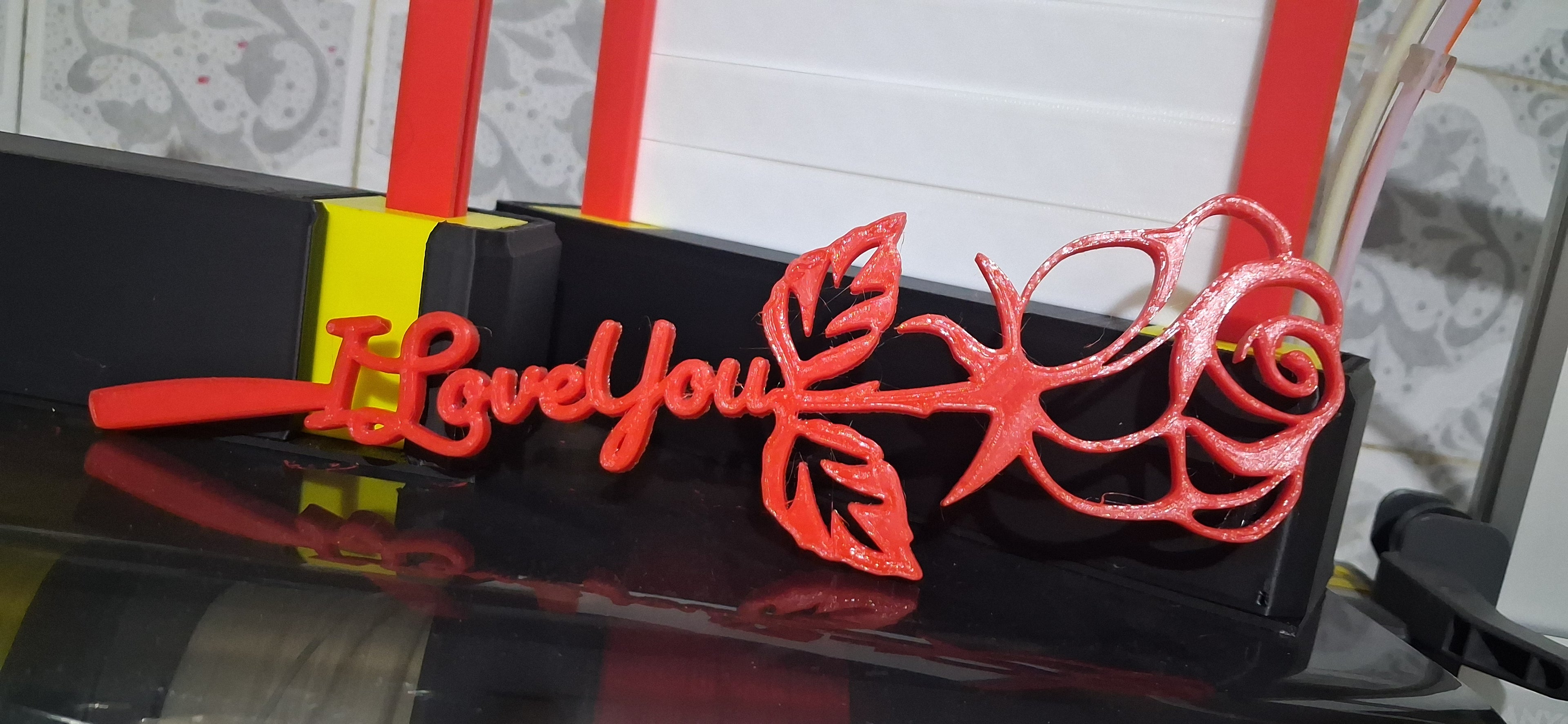 3D printed rose "I LOVE YOU "