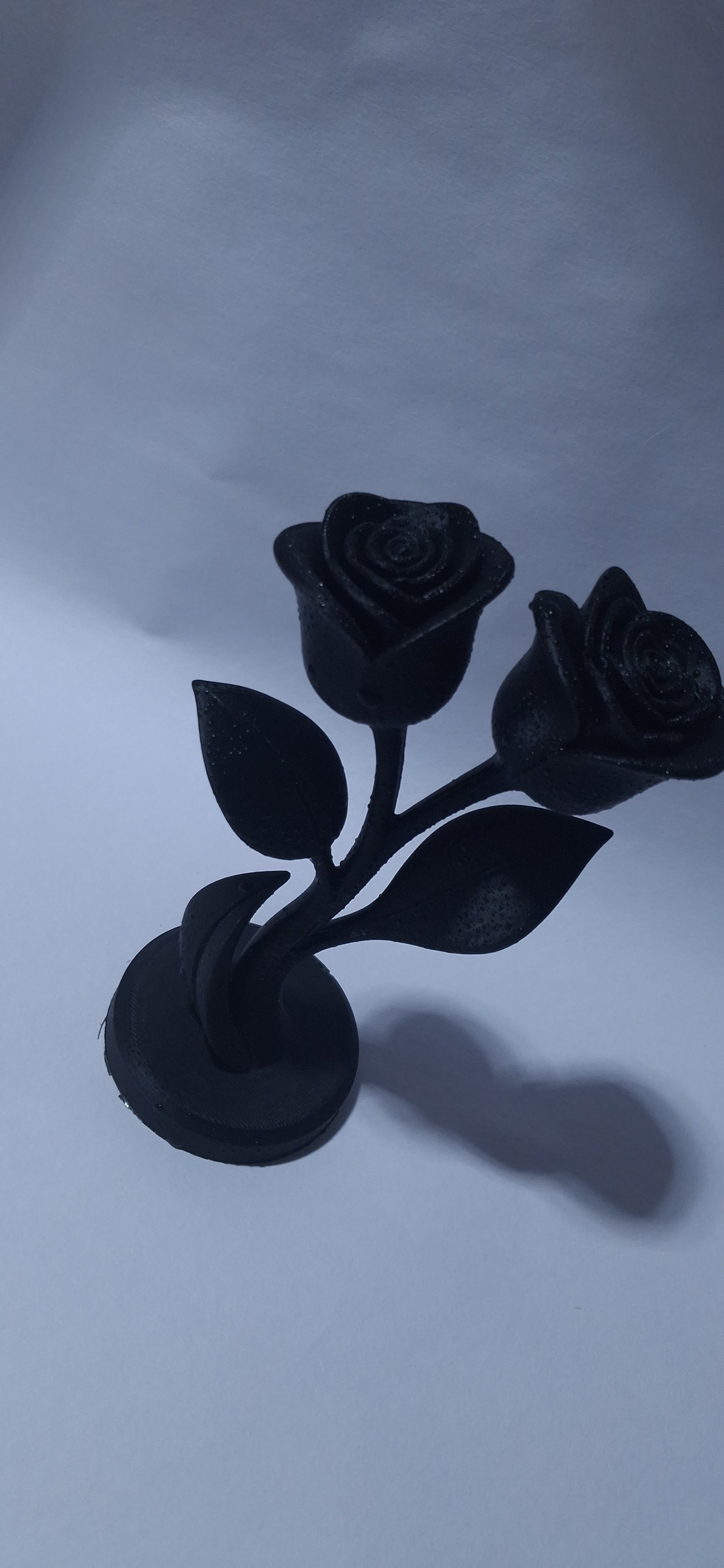 3D black rose